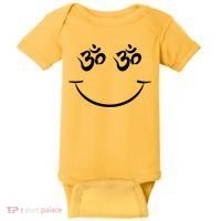 Zen Buddha Buddhist OM AUM Smiley Baby Bodysuit thumb 0