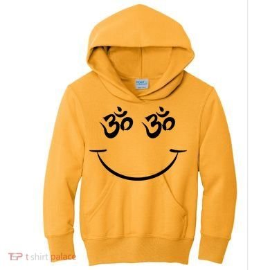Zen Buddha Buddhist OM AUM Smiley Kids Hoodie