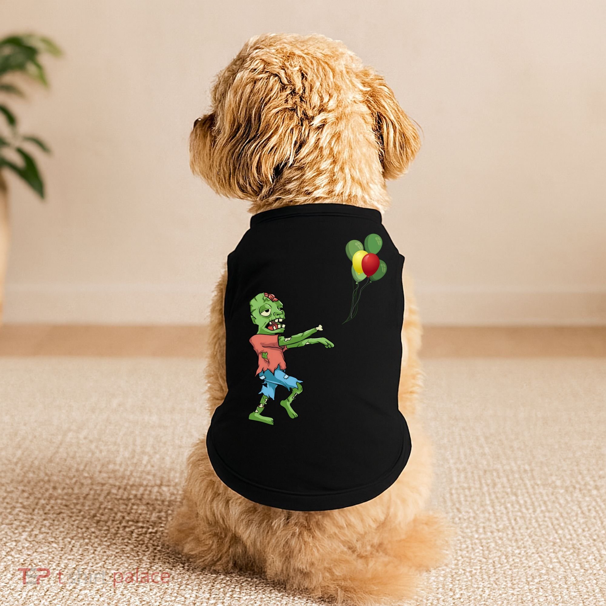 Zombie Birthday Balloon Funny Doggie Tank