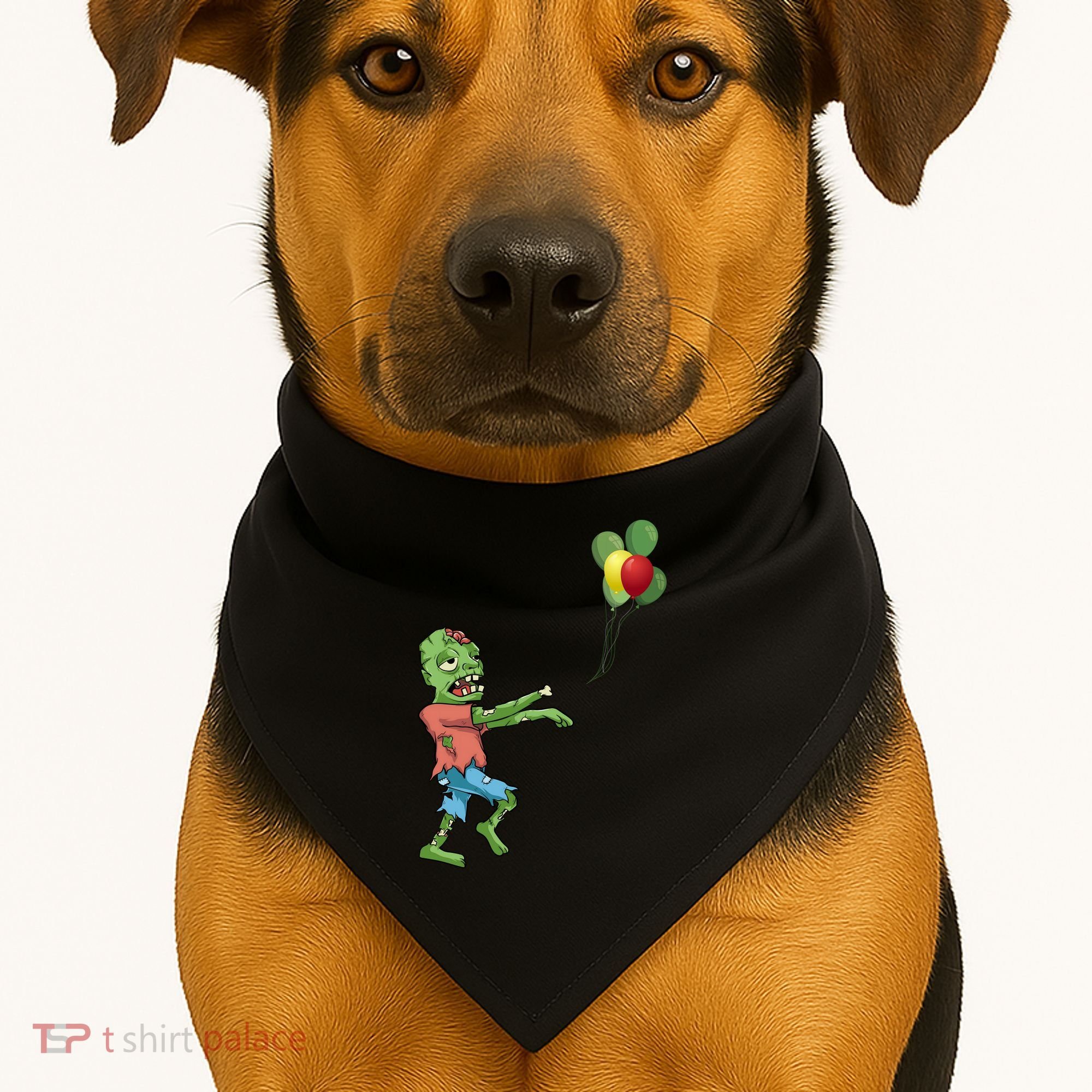 Zombie Birthday Balloon Funny USA-Made Doggie Bandana