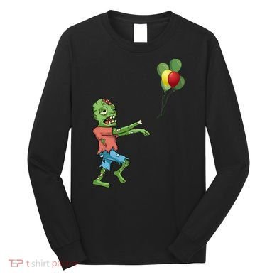 Zombie Birthday Balloon Funny Long Sleeve Shirt