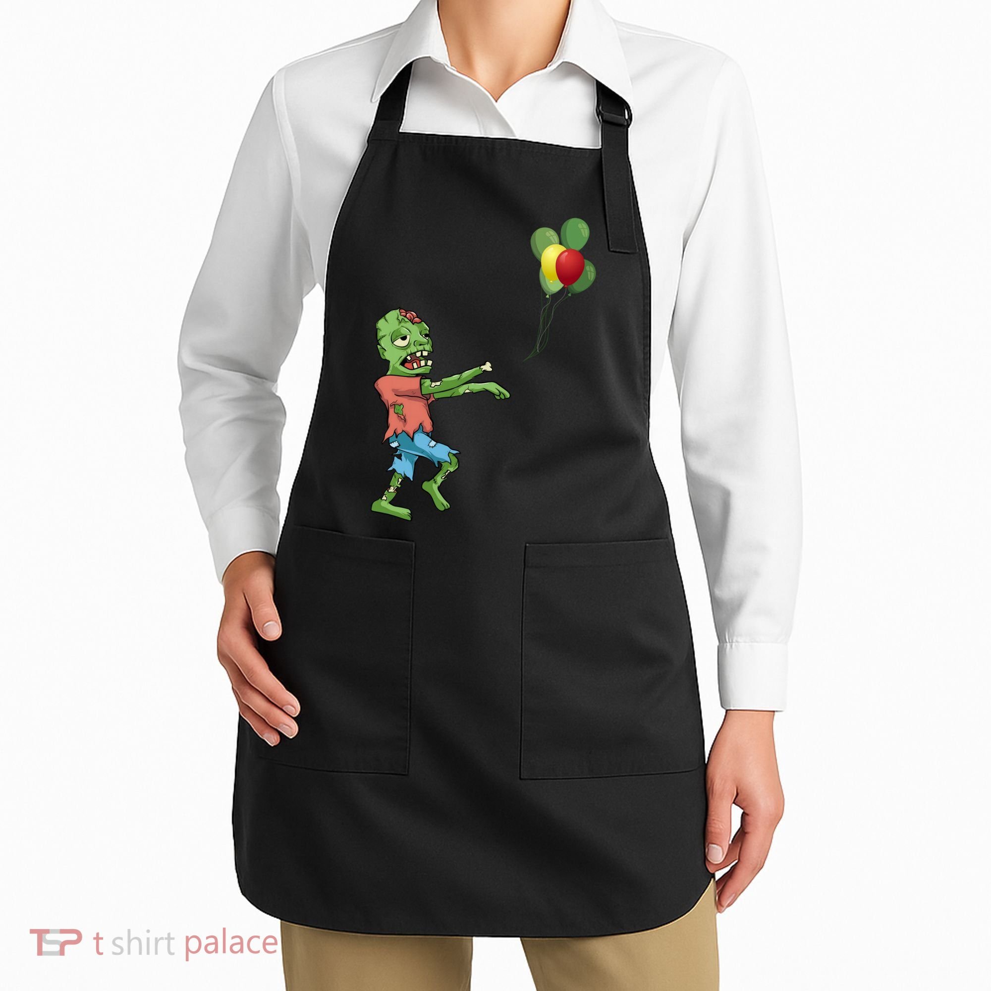 Zombie Birthday Balloon Funny Apron