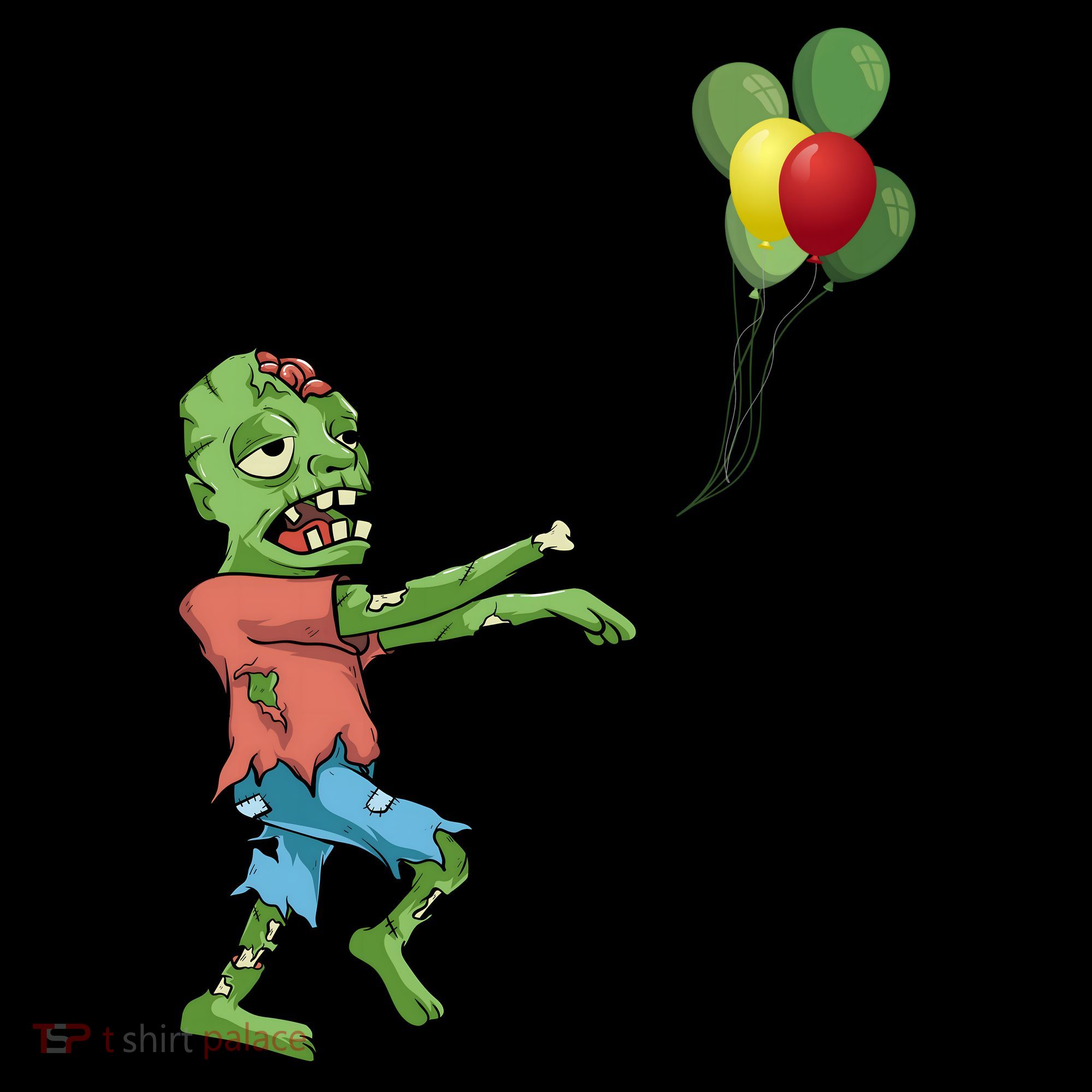 Zombie Birthday Balloon Funny T-Shirt
