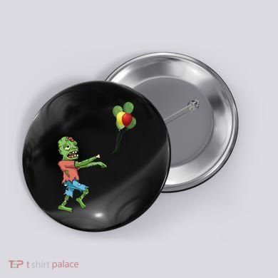 Zombie Birthday Balloon Funny Button