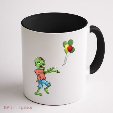 Zombie Birthday Balloon Funny Coffee Mug back