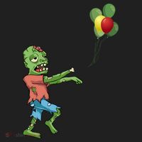 Zombie Birthday Balloon Funny Beanie thumb 2
