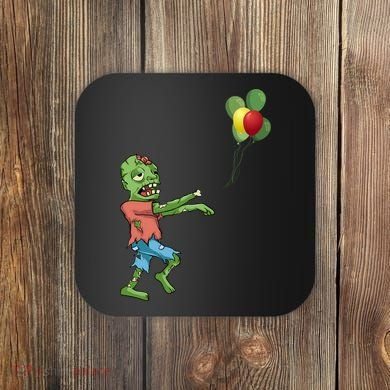 Zombie Birthday Balloon Funny Coaster