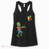 Zombie Birthday Balloon Funny Women's Tank Top thumb 0