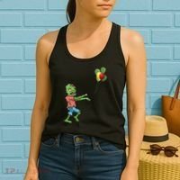 Zombie Birthday Balloon Funny Women's Tank Top thumb 2