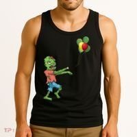 Zombie Birthday Balloon Funny Tank Top thumb 3
