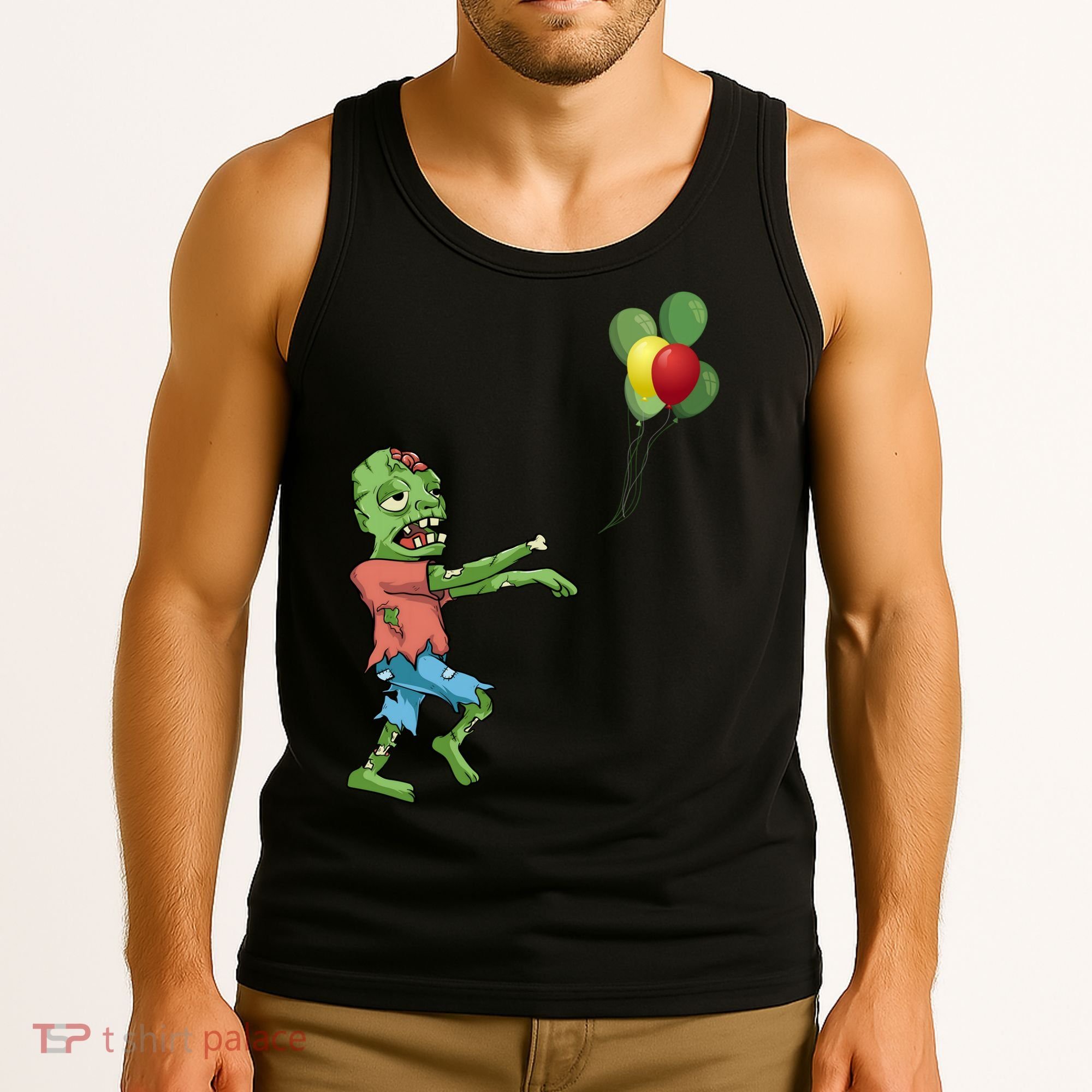 Zombie Birthday Balloon Funny Tank Top