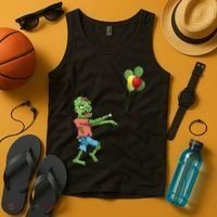 Zombie Birthday Balloon Funny Tank Top thumb 4