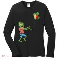 Zombie Birthday Balloon Funny Women's Long Sleeve Shirt thumb 0