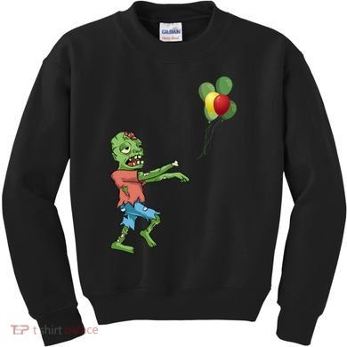 Zombie Birthday Balloon Funny Kids Sweatshirt