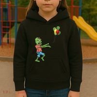Zombie Birthday Balloon Funny Kids Hoodie thumb 3