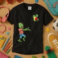 Zombie Birthday Balloon Funny Kids T-Shirt thumb 3