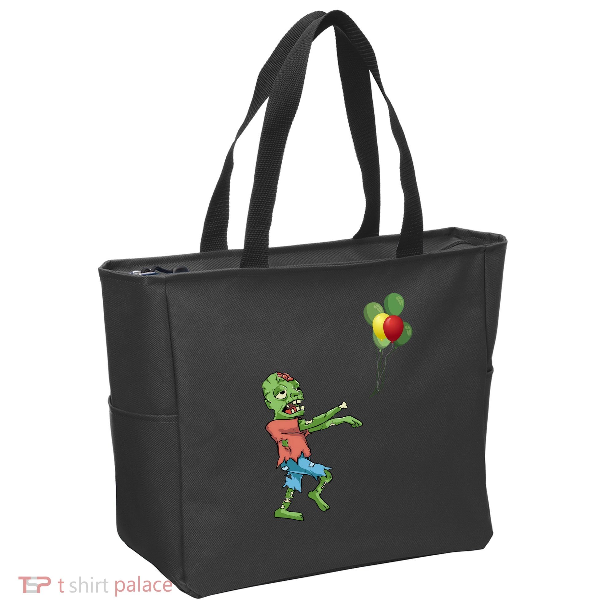 Zombie Birthday Balloon Funny Tote Bag