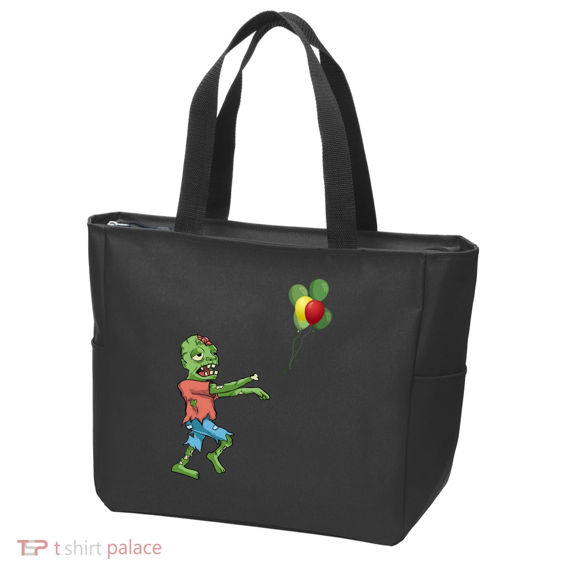 Zombie Birthday Balloon Funny Tote Bag