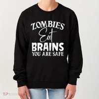 Zombies Brains Safe Women's Sweatshirt thumb 0