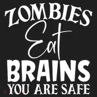 Zombies Brains Safe Women's Sweatshirt thumb 2