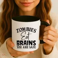 Zombies Brains Safe Coffee Mug thumb 3