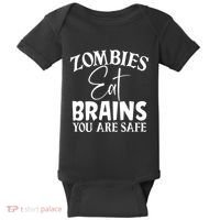 Zombies Brains Safe Baby Bodysuit thumb 0