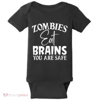 Zombies Brains Safe Baby Bodysuit thumb 0