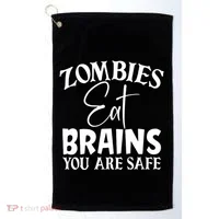 Zombies Brains Safe Golf Towel thumb 0