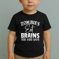 Zombies Brains Safe Toddler T-Shirt thumb 2
