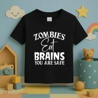 Zombies Brains Safe Toddler T-Shirt thumb 3