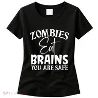 Zombies Brains Safe Women's T-Shirt thumb 0