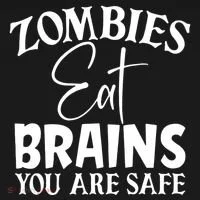 Zombies Brains Safe Women's T-Shirt thumb 6