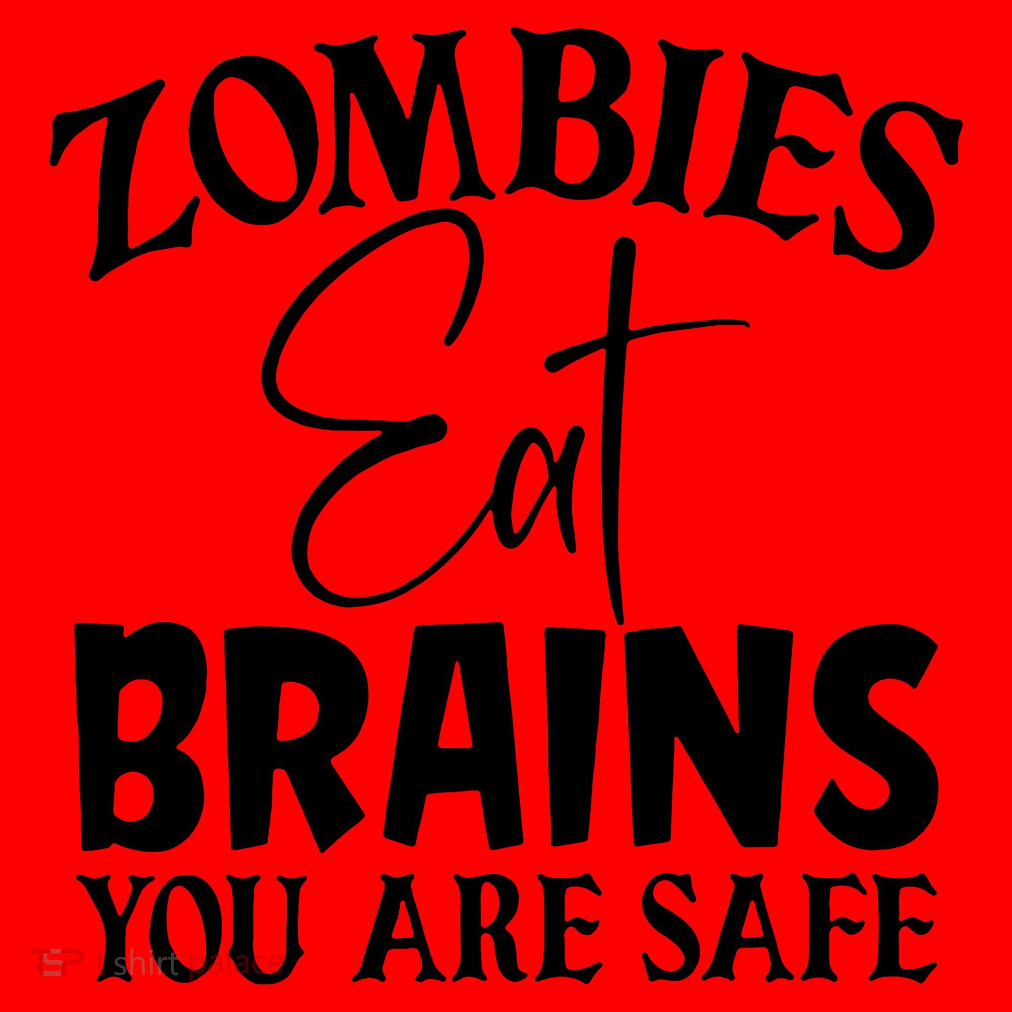 Zombies Brains Safe Santa Hat