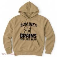 Zombies Brains Safe Hoodie thumb 0