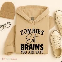 Zombies Brains Safe Hoodie thumb 4