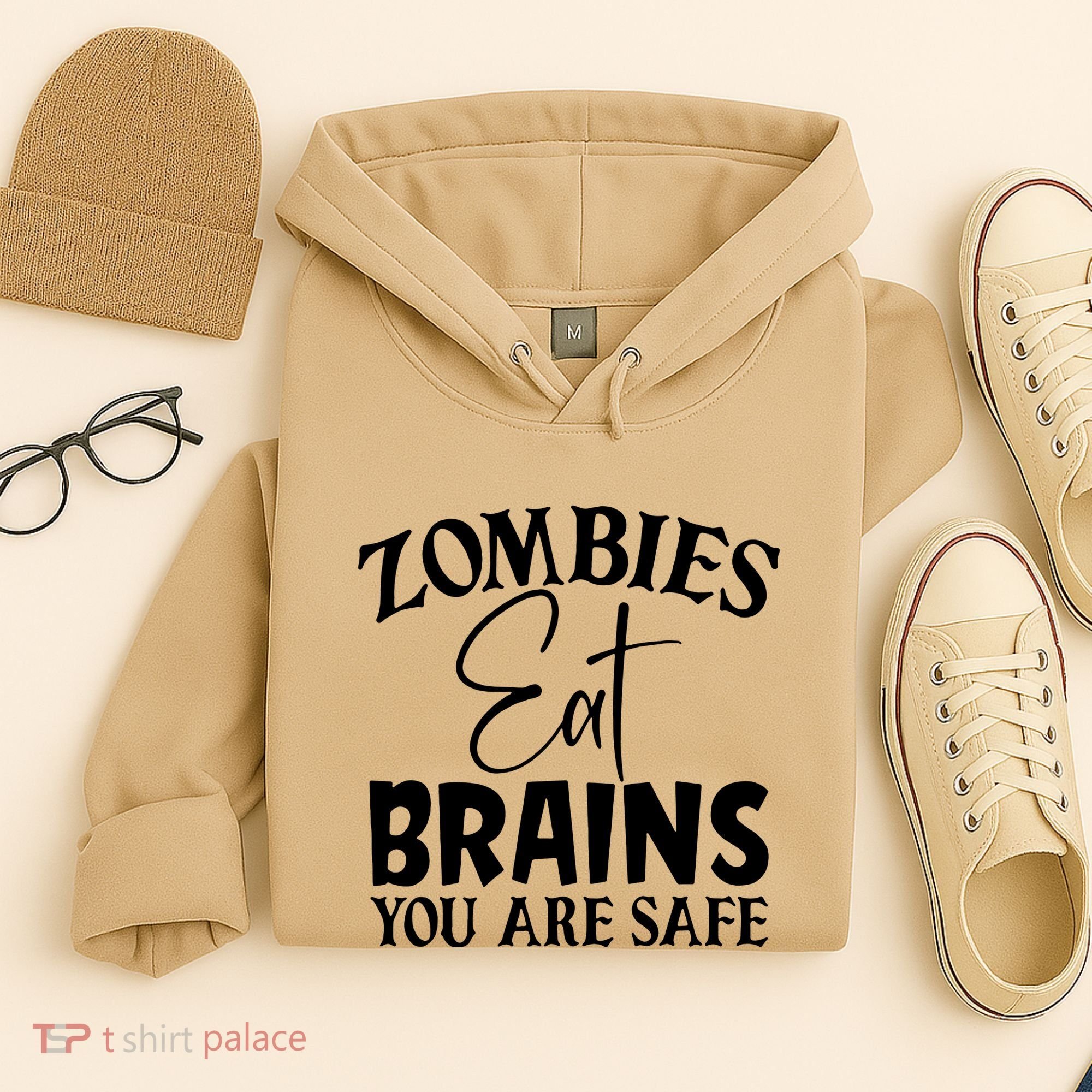 Zombies Brains Safe Hoodie