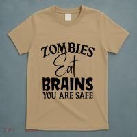 Zombies Brains Safe T-Shirt thumb 5