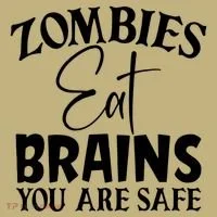 Zombies Brains Safe Mousepad thumb 1