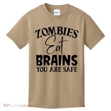 Zombies Brains Safe Kids T-Shirt