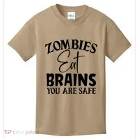 Zombies Brains Safe Kids T-Shirt thumb 0
