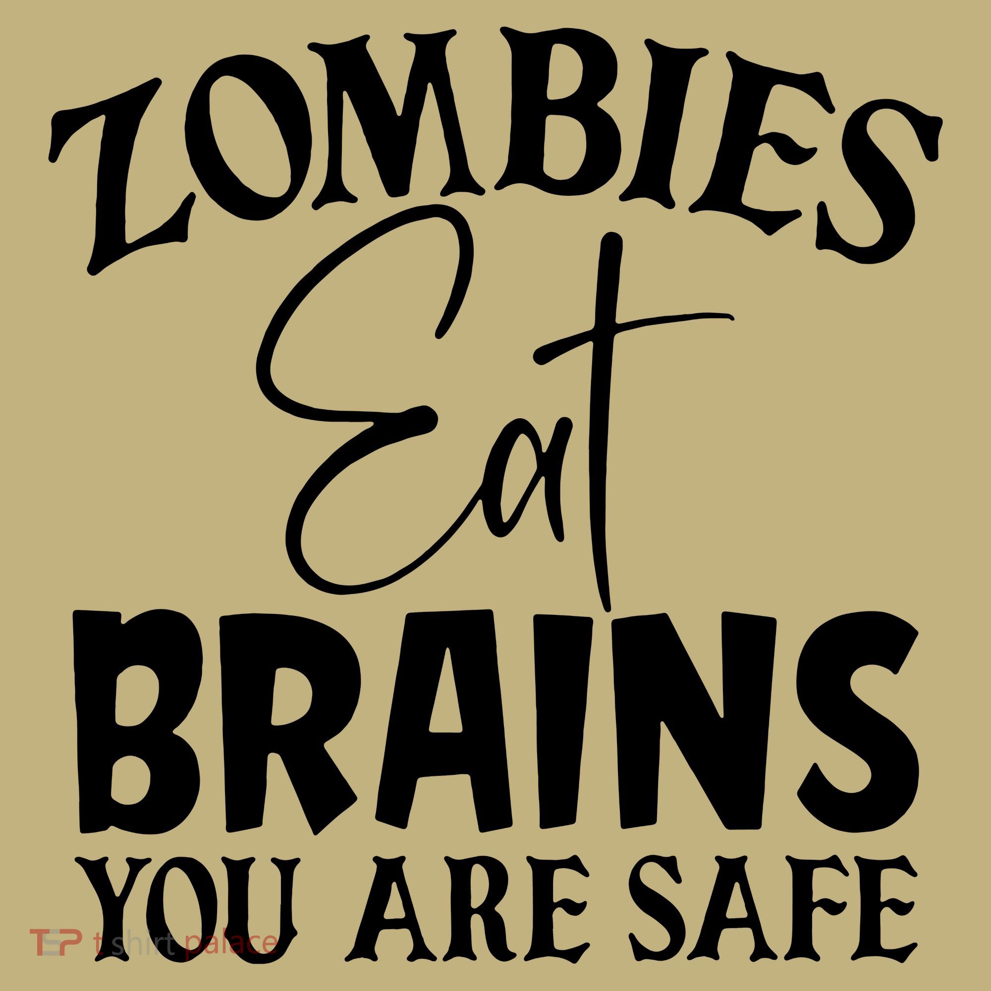 Zombies Brains Safe Kids T-Shirt