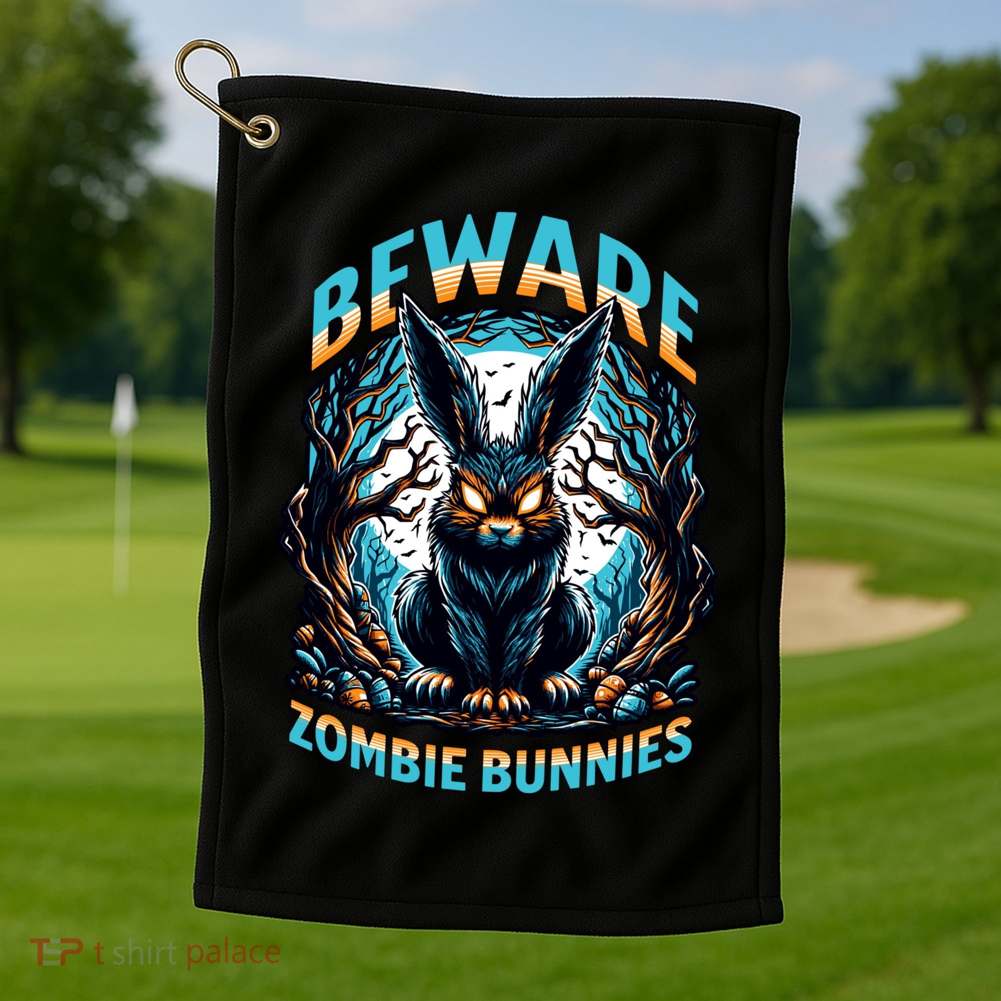 Zombie Bunnies Golf Towel