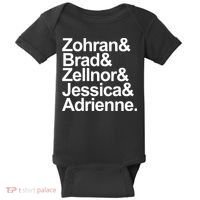 Zohran & Brad & Zellnor & Jessica & Adrienne Baby Bodysuit thumb 0