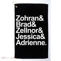 Zohran & Brad & Zellnor & Jessica & Adrienne Golf Towel thumb 0