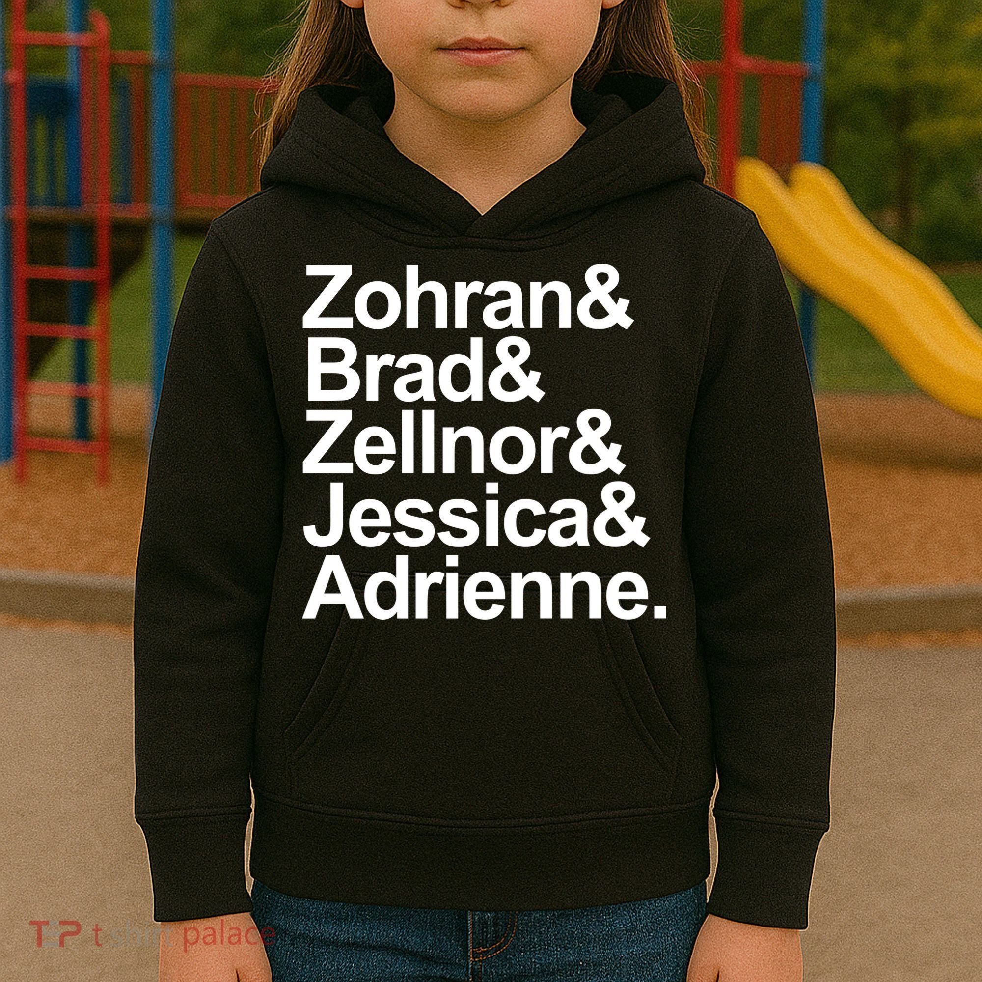 Zohran & Brad & Zellnor & Jessica & Adrienne Kids Hoodie