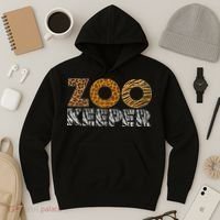 Zookeeper Costume African Animals Zebra Wild Print Savanna Hoodie thumb 3