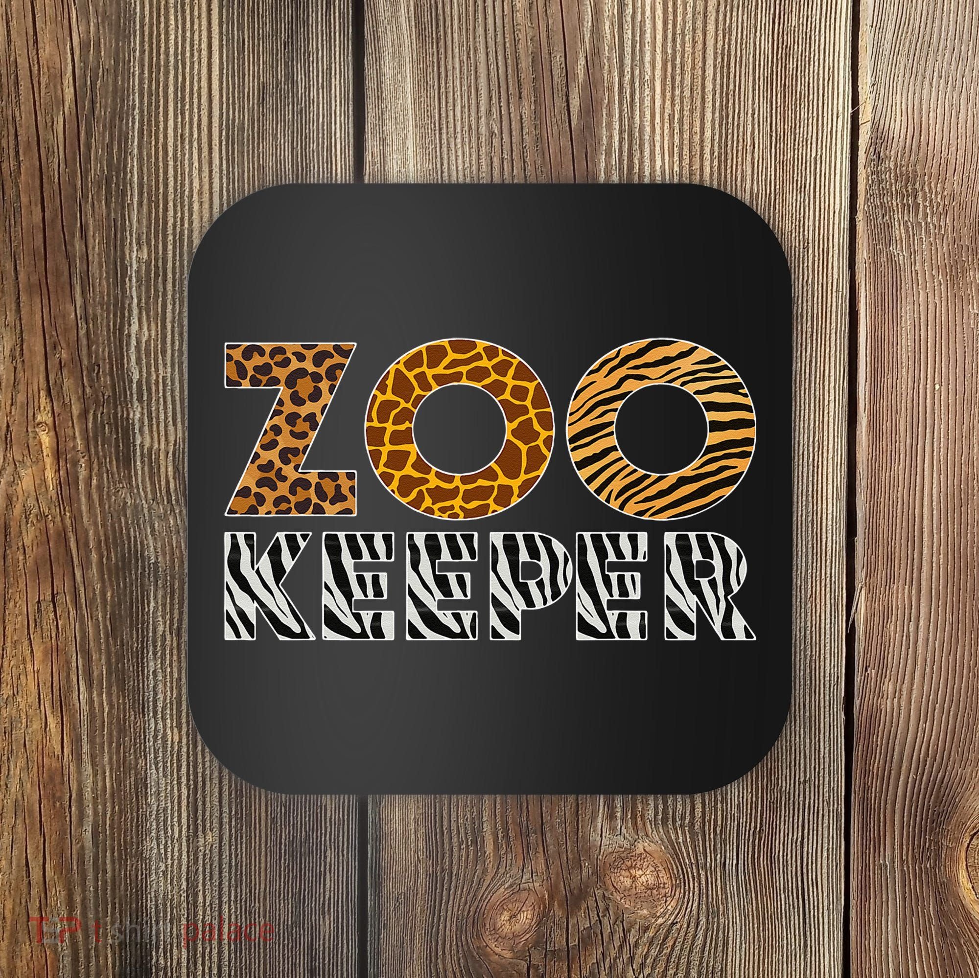 Zookeeper Costume African Animals Zebra Wild Print Savanna Coaster