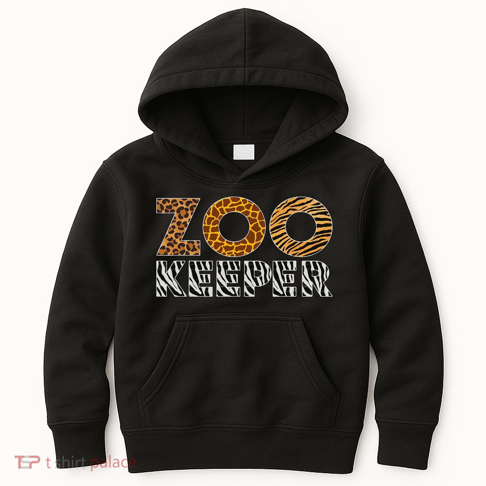 Zookeeper Costume African Animals Zebra Wild Print Savanna Kids Hoodie