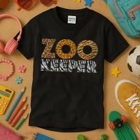 Zookeeper Costume African Animals Zebra Wild Print Savanna Kids T-Shirt thumb 3
