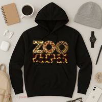 Zookeeper Costume African Animals Zebra Wild Print Hoodie thumb 3